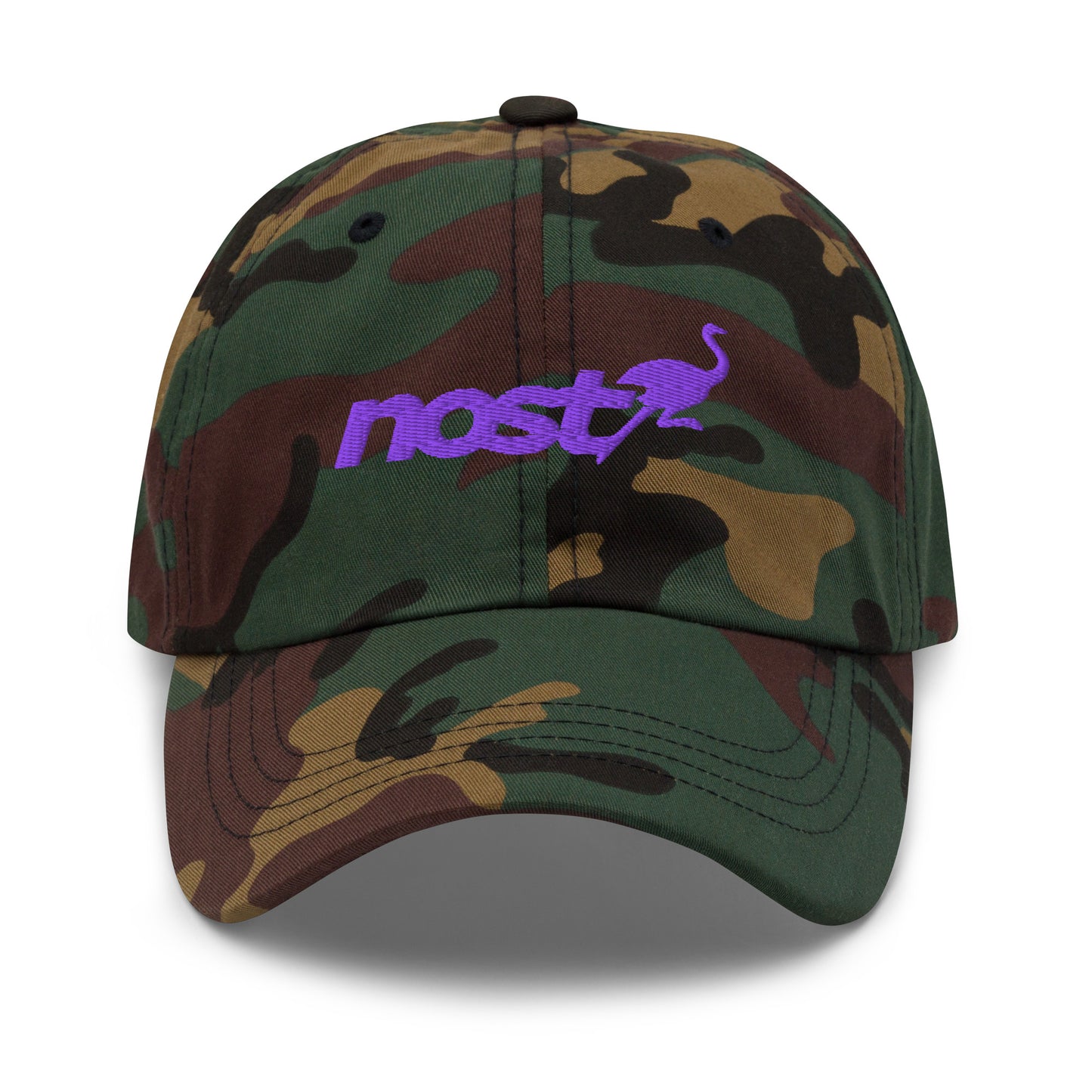 nostr hat - nostrich - front view - camo