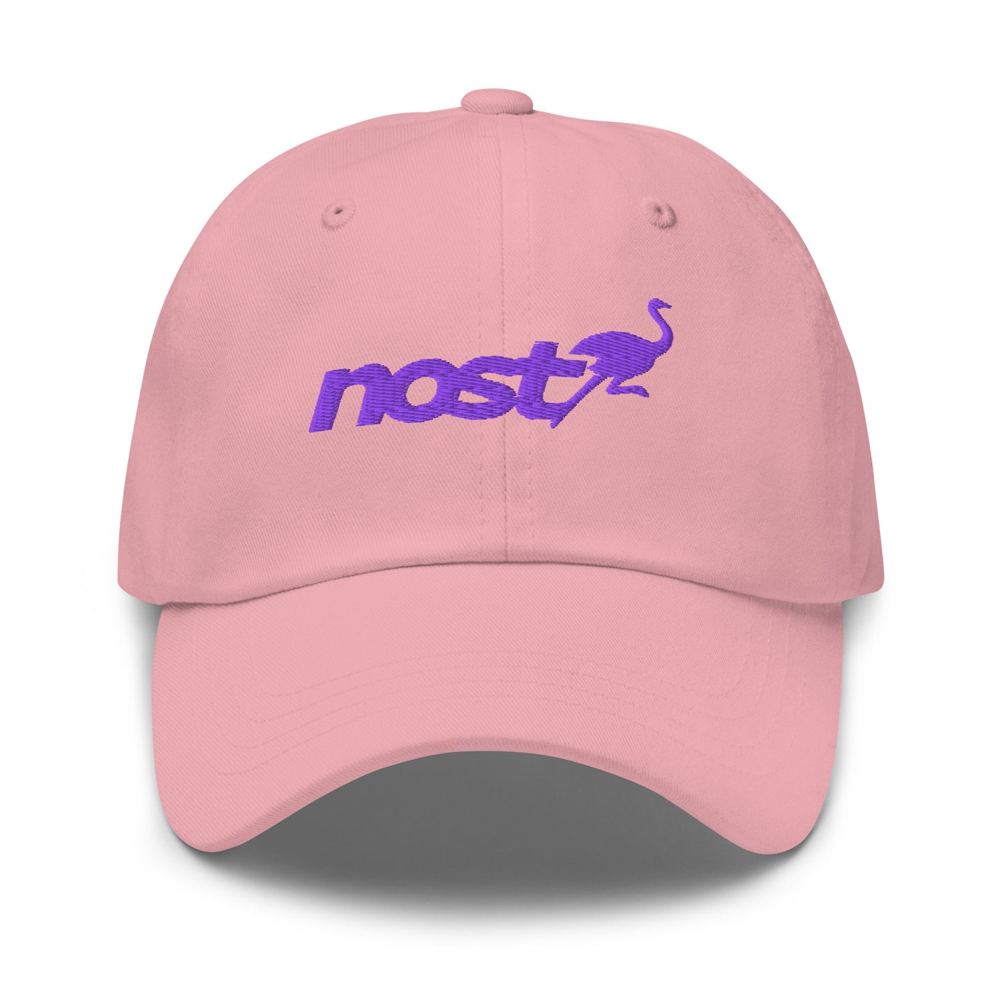 nostr hat - nostrich - front view - pink