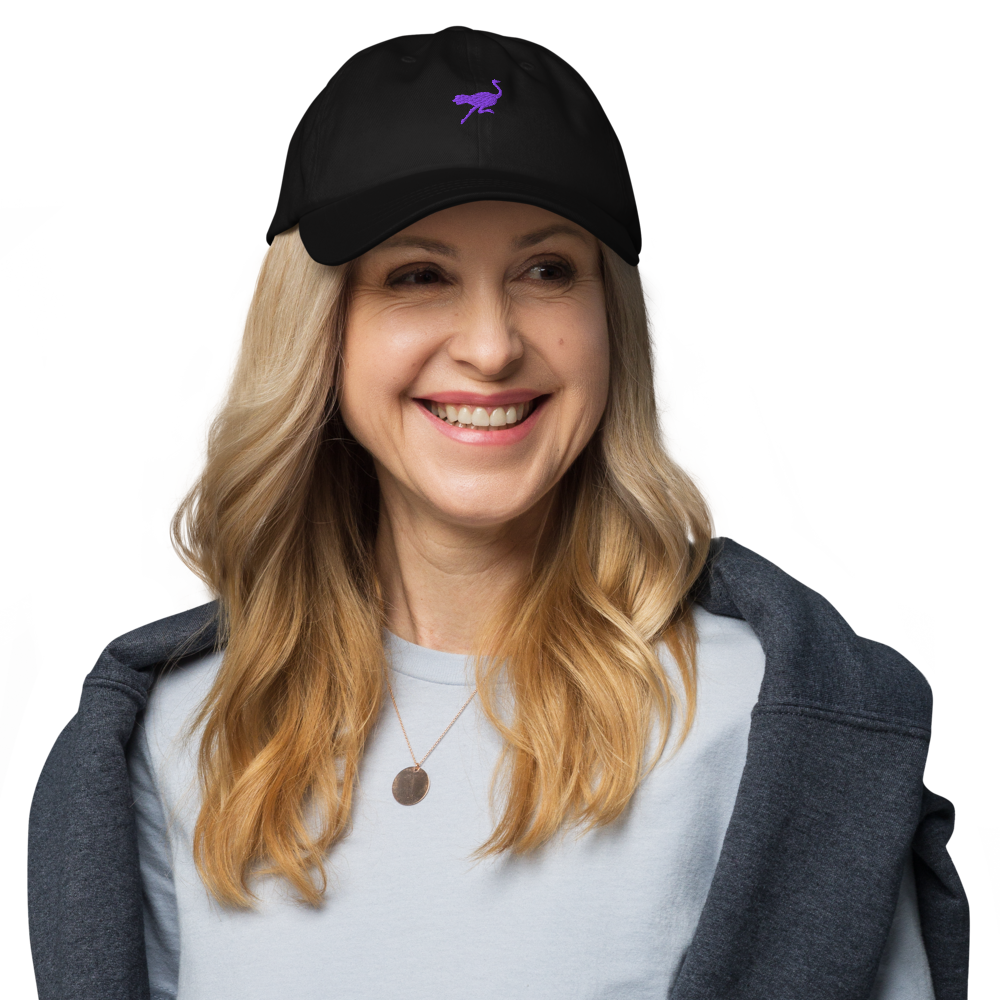 nostr hat - nostrich - worn by female front view - black