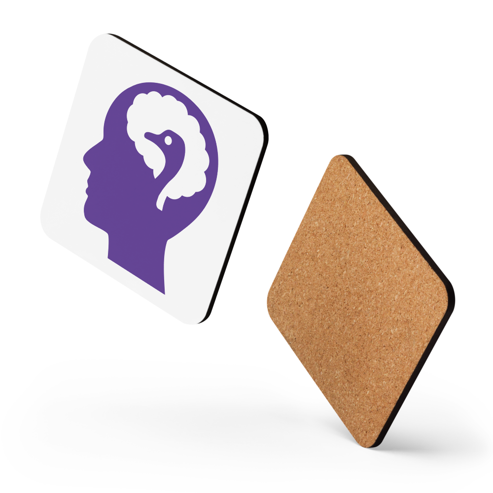 Nostr Mind Nostr coaster by BitPopArt – floating product shot