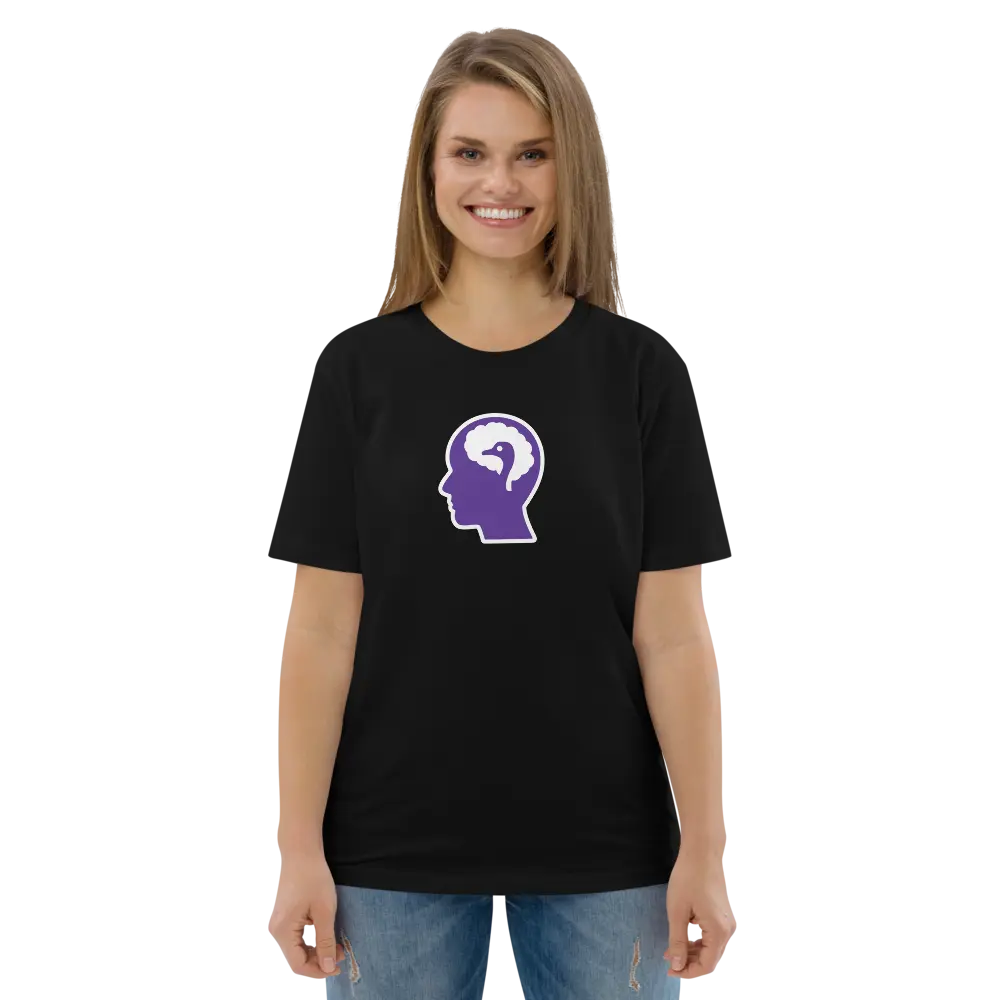 nostr tee - mind - female model