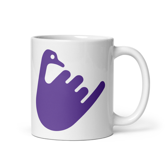 nostr mug - hang loose design - front view