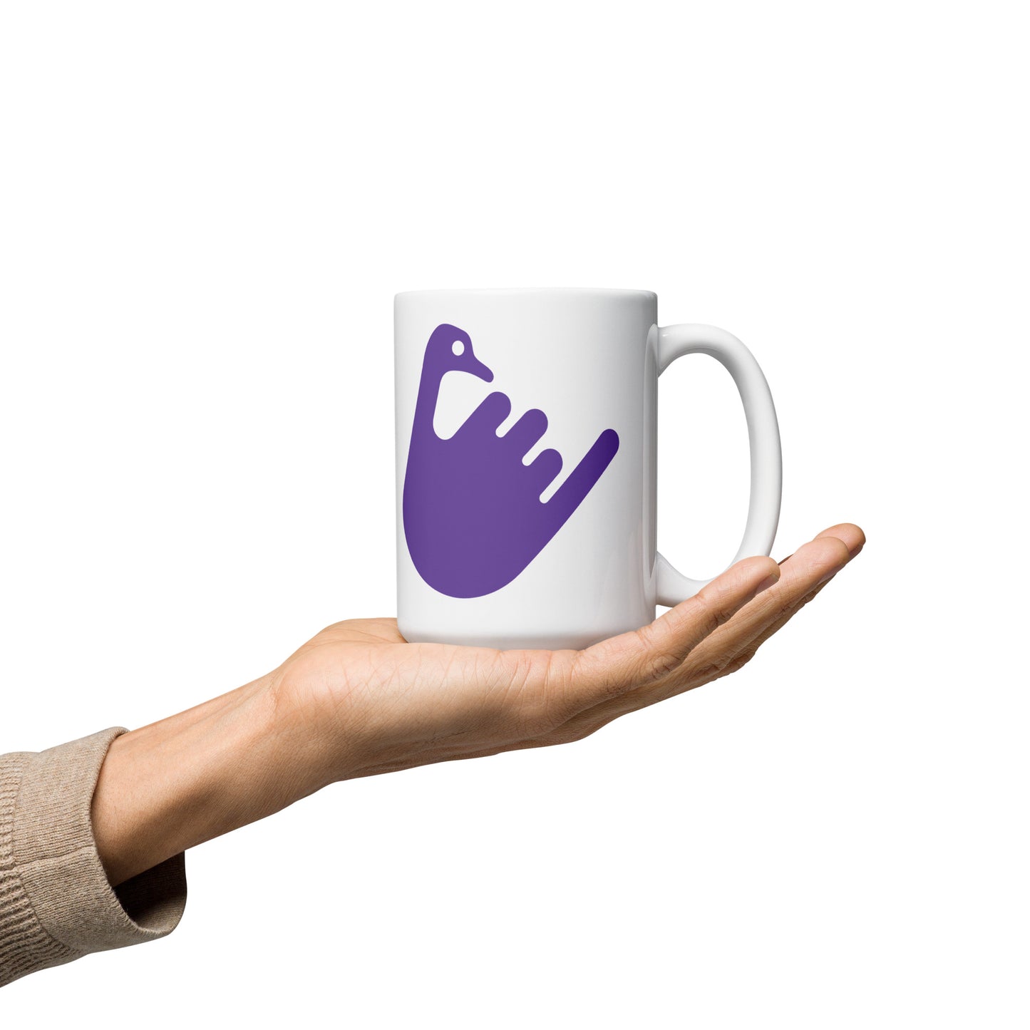 nostr mug - hang loose design - hold on hand - xl mug