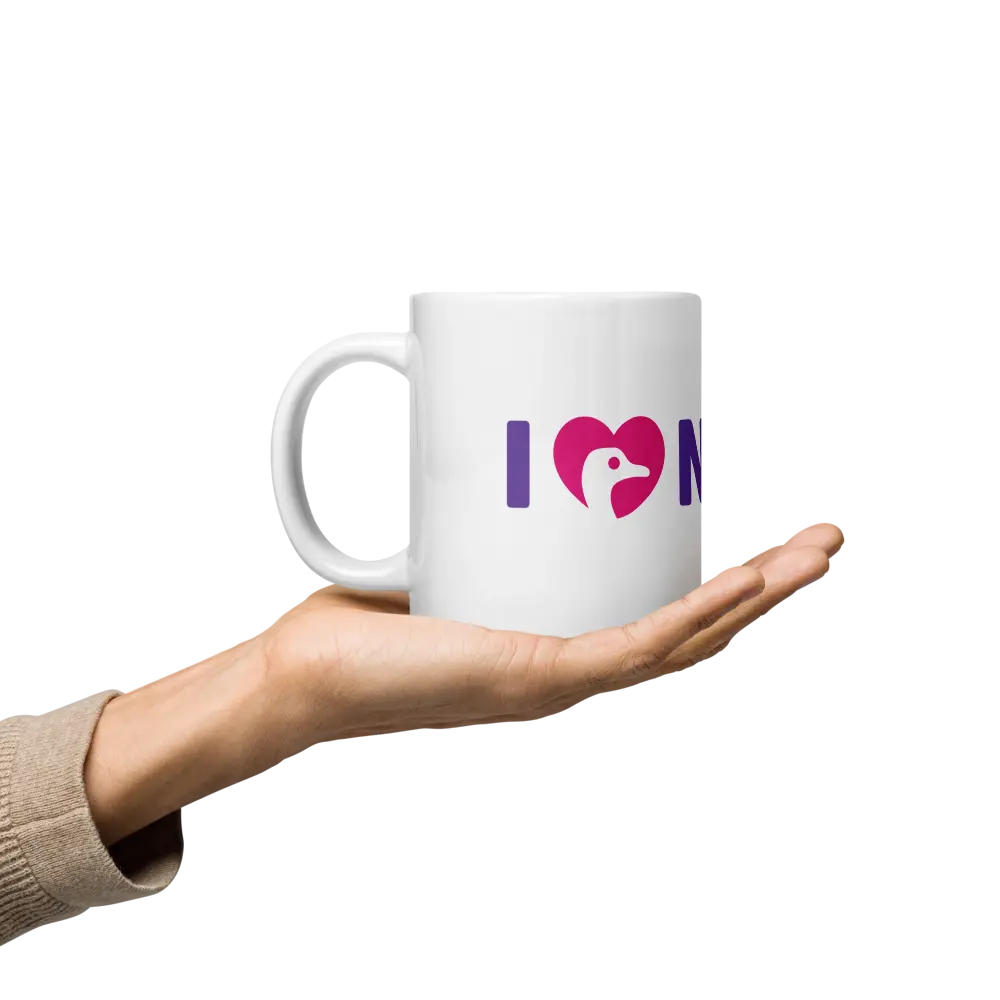 nostr mug - i love nostr design - hold on hand 591ml