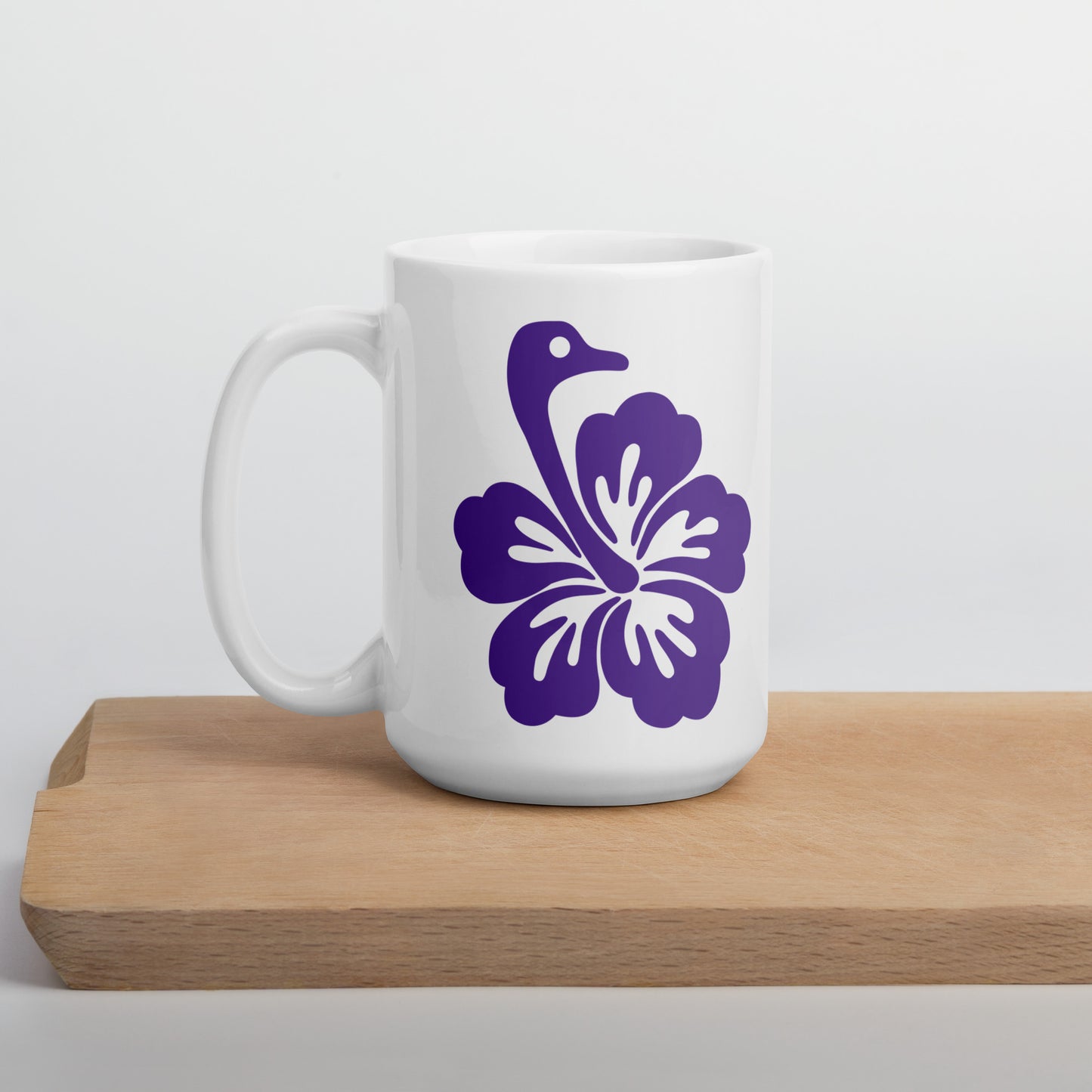 nostr mug - nostr flower design - left side view - 443ml