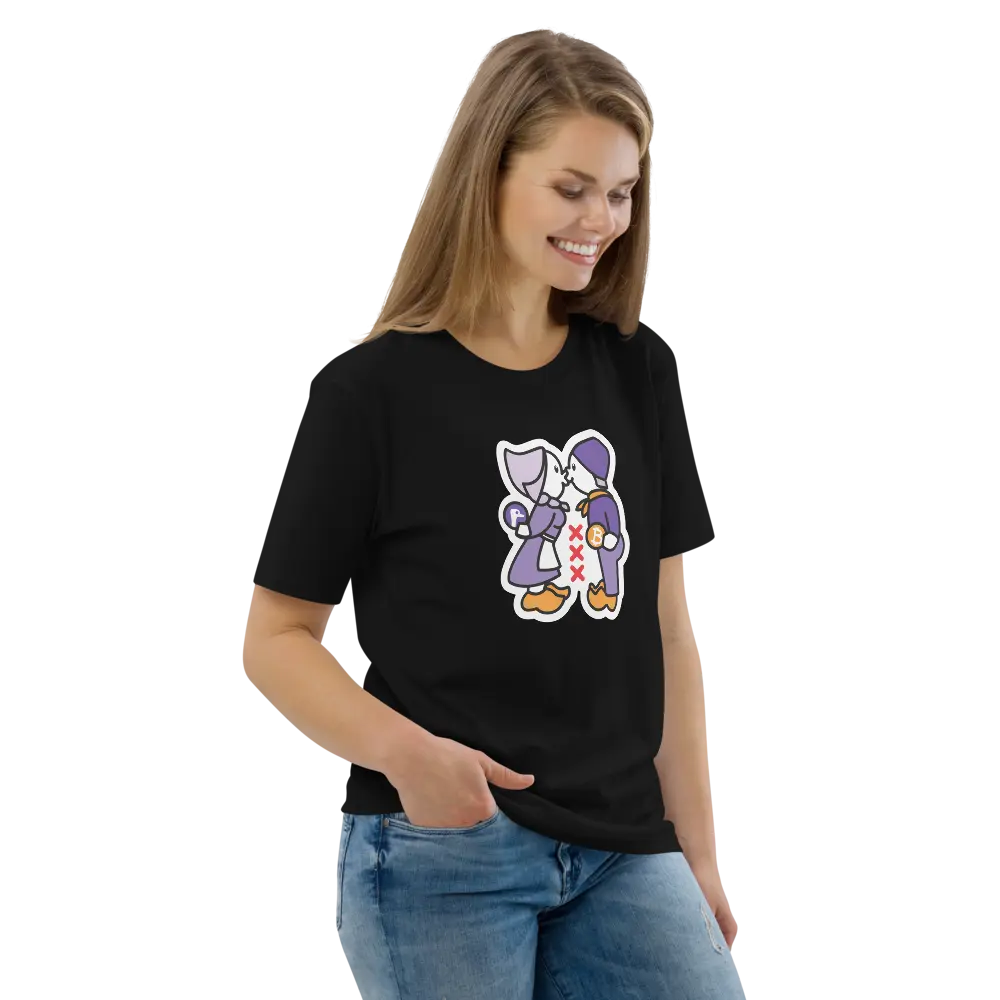 Nostr T-Shirt – Nostrdam - worn on female model - black