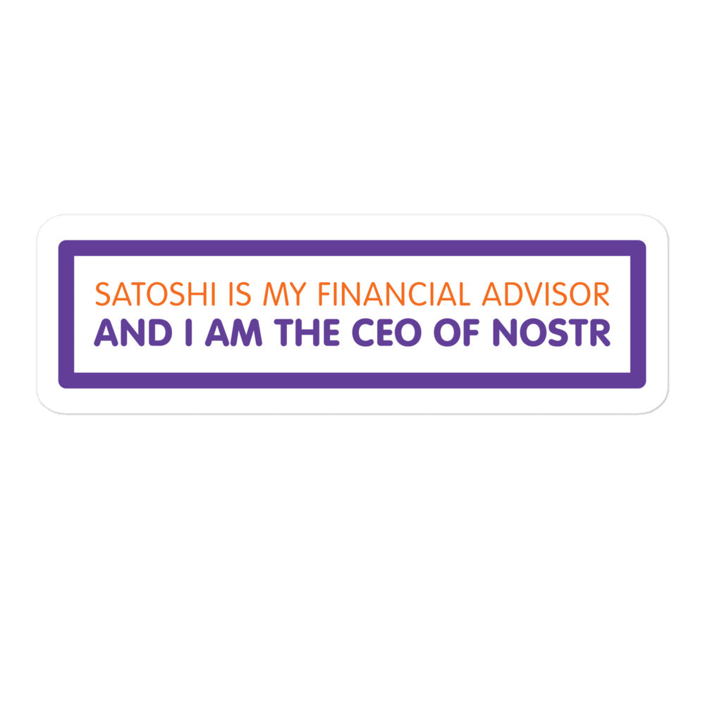 nostr sticker - ceo - front view
