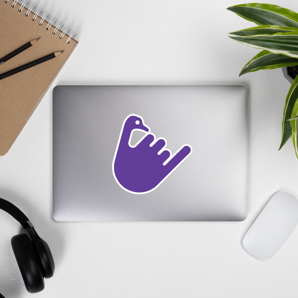 nostr-sticker-hang-loose-applied-on-laptop