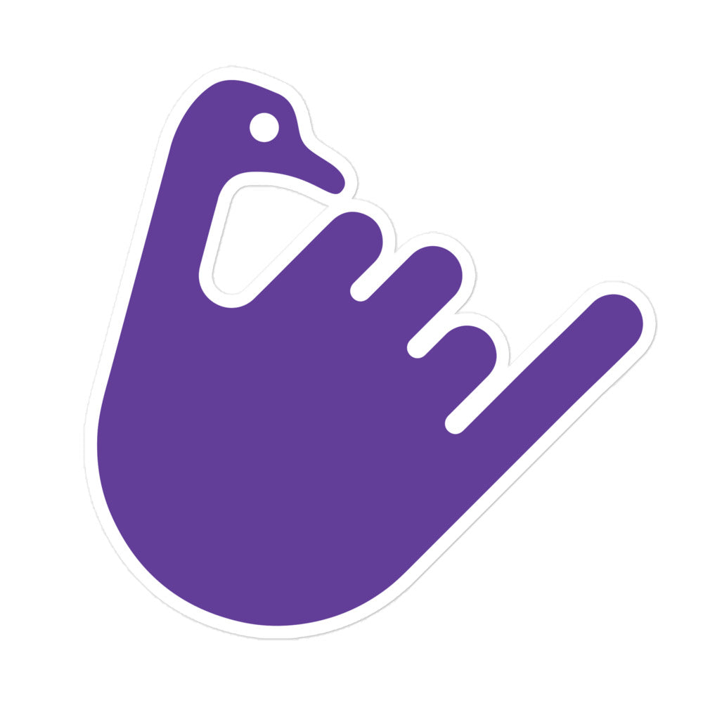 nostr sticker - hang loose - front view