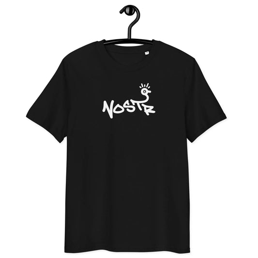T-Shirt – Nostr — on hanger — black