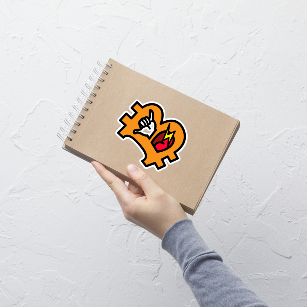 nostr sticker - nostr zap sats - notebook view