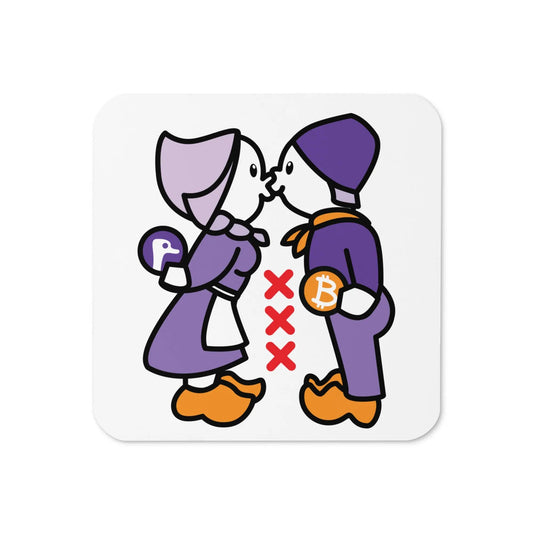 NostrDam Nostr coaster by BitPopArt front view