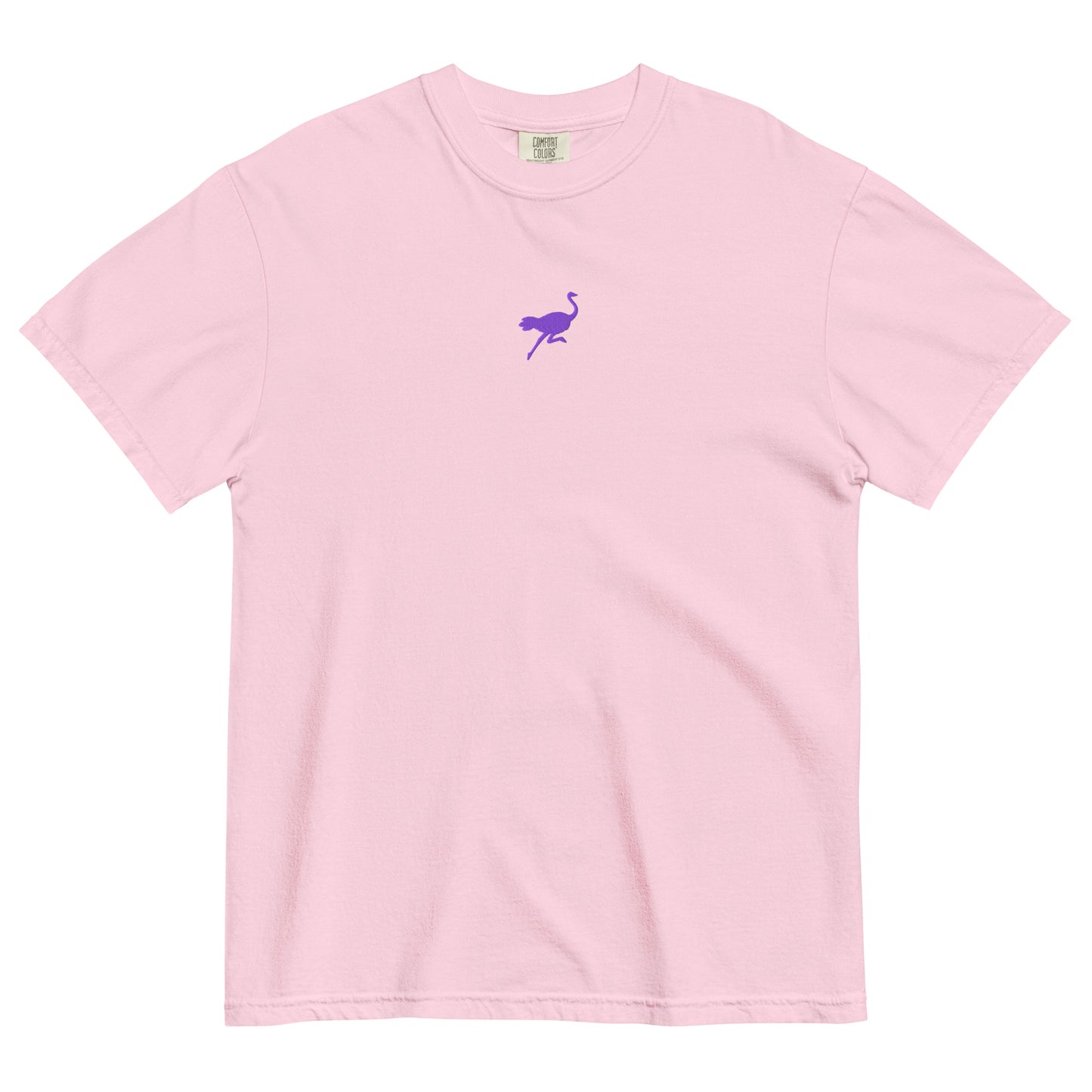 nostrich nostr t-shirt small logo front view blossom