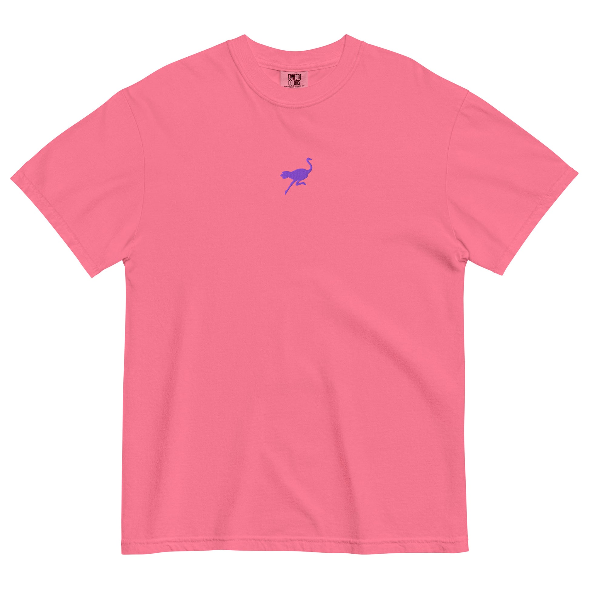 nostrich nostr t-shirt small logo front view crunchberry