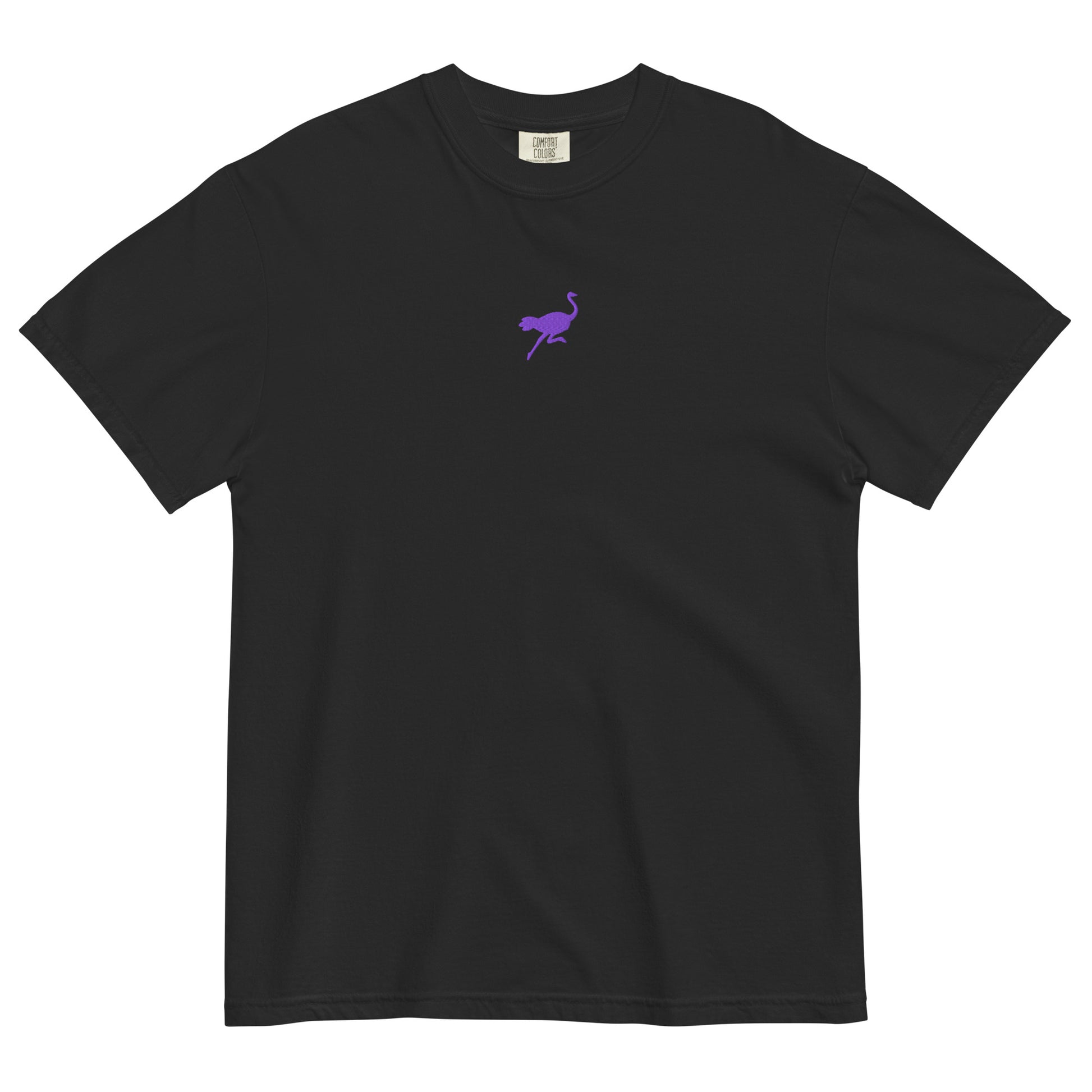 nostrich nostr t-shirt small logo front view black