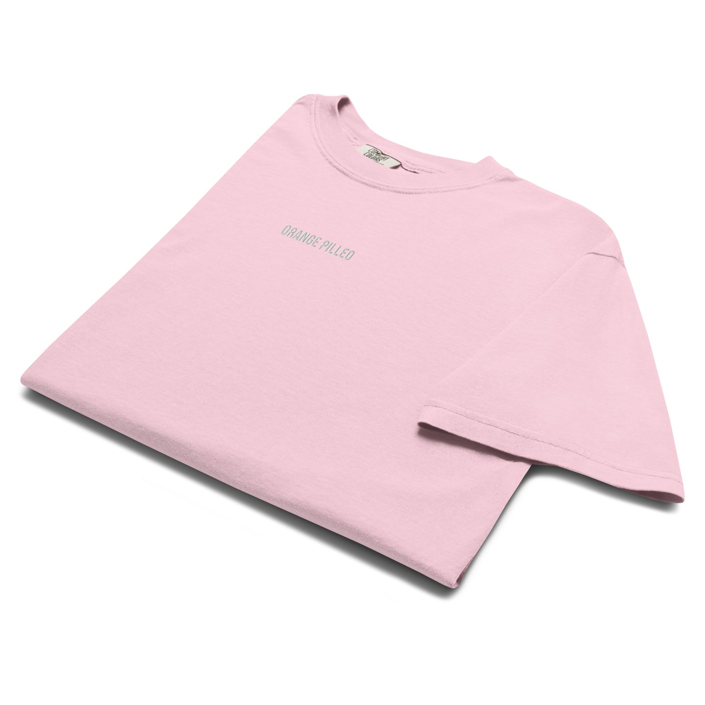 bitcoin t-shirt - orange pilled - folded - blossom 