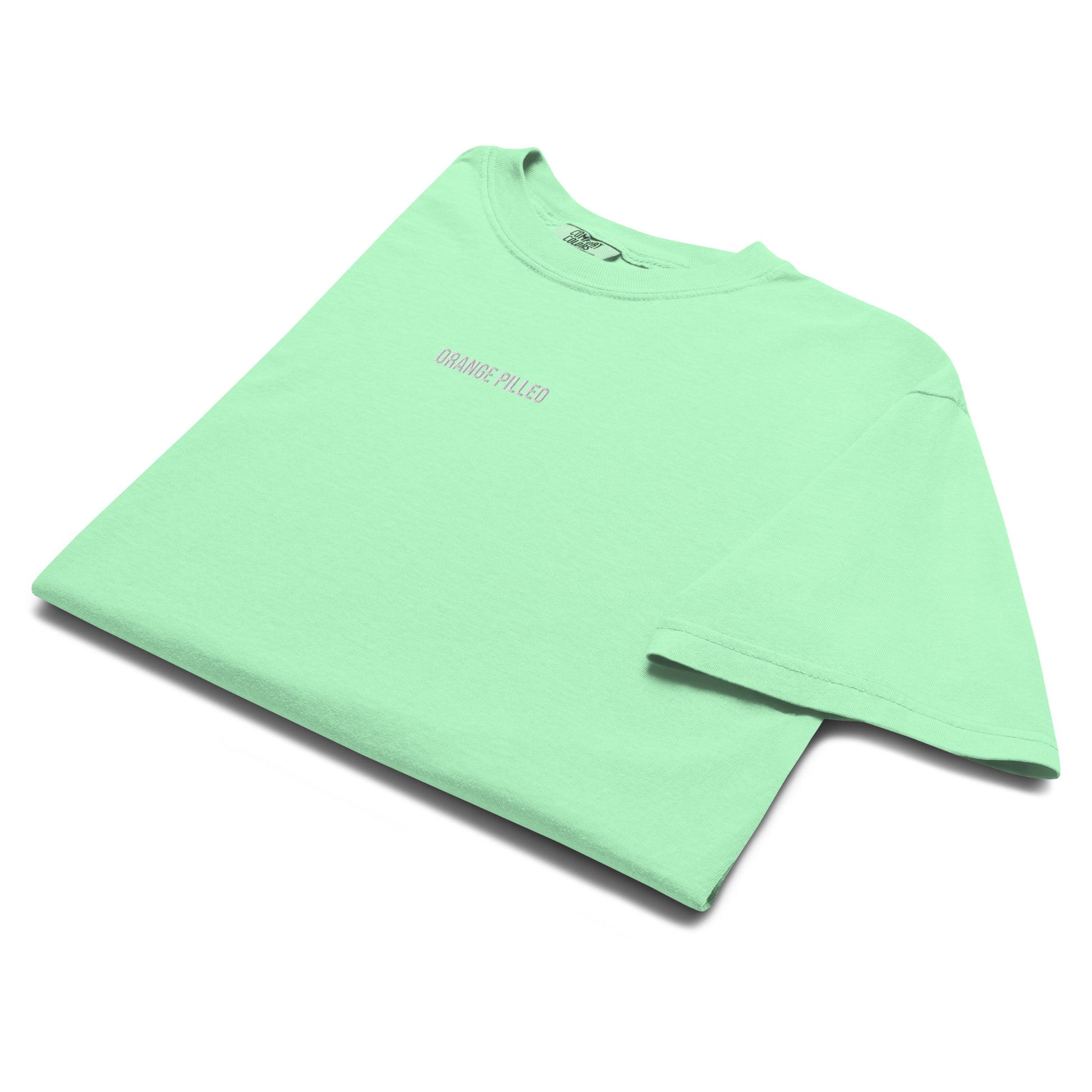 bitcoin t-shirt - orange pilled - folded - island reed