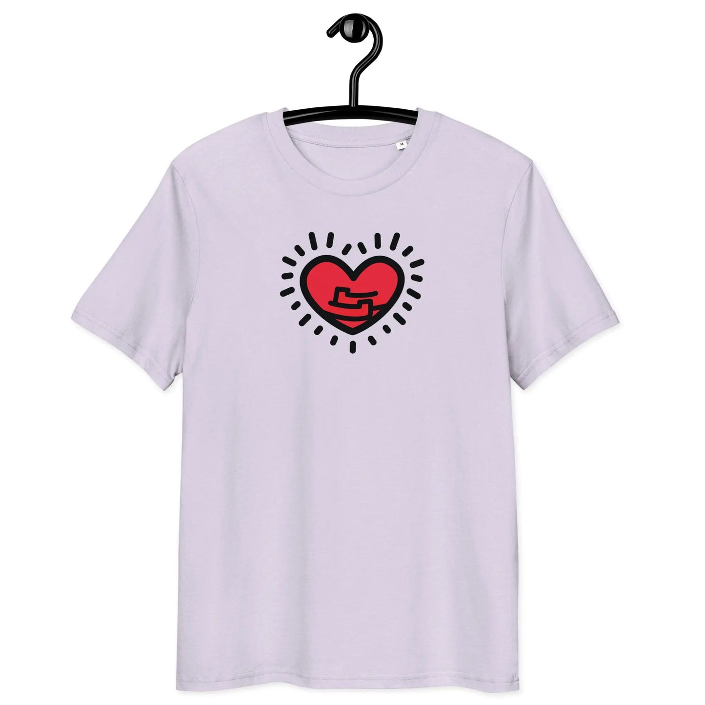 love yourself t-shirt - front view on hanger - lavender