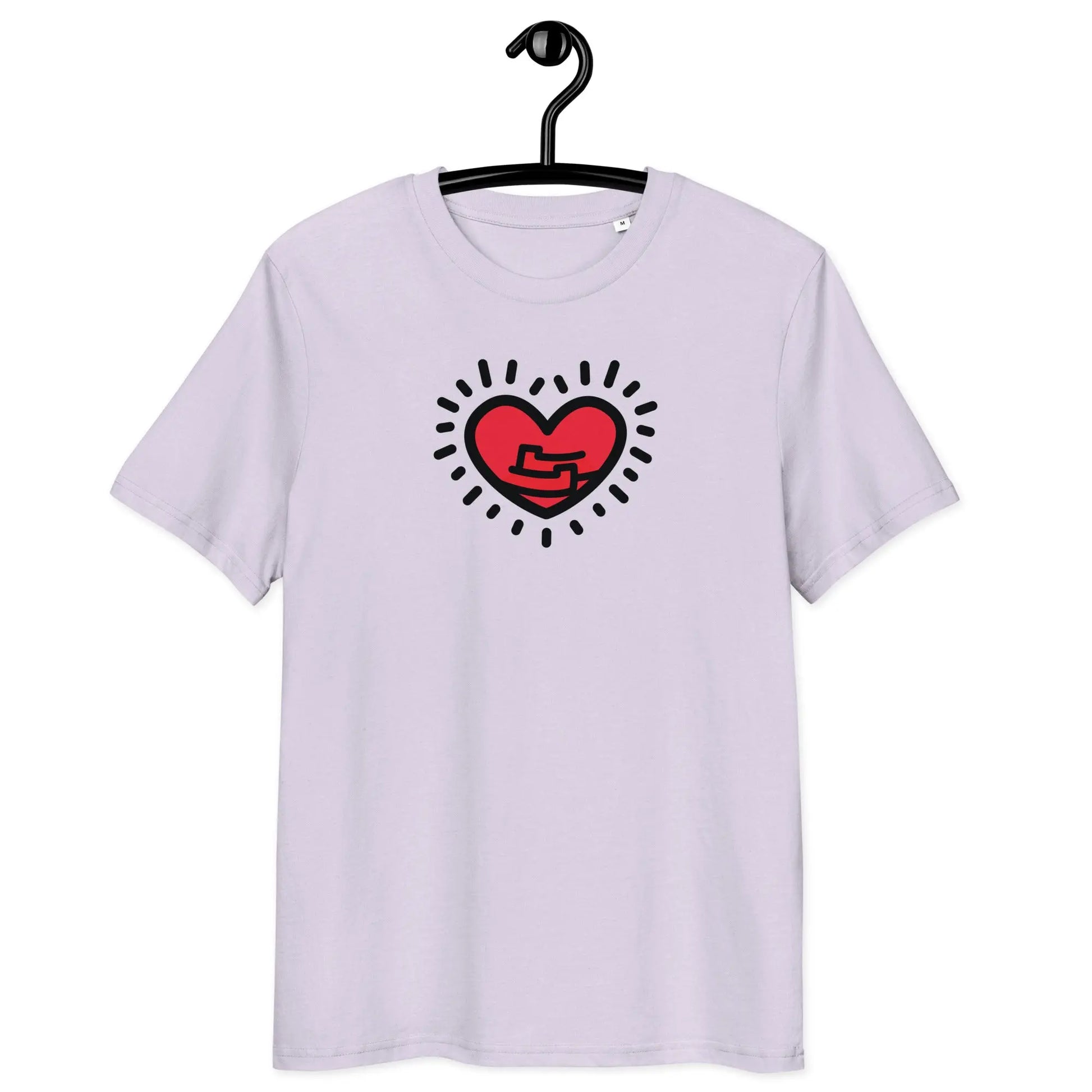 love yourself t-shirt - front view on hanger - lavender