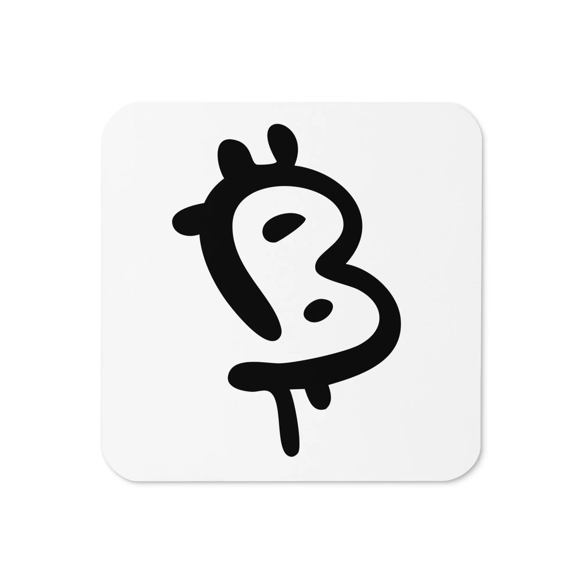 Painted Style Bitcoin Bitcoin coaster – black by BitPopArt