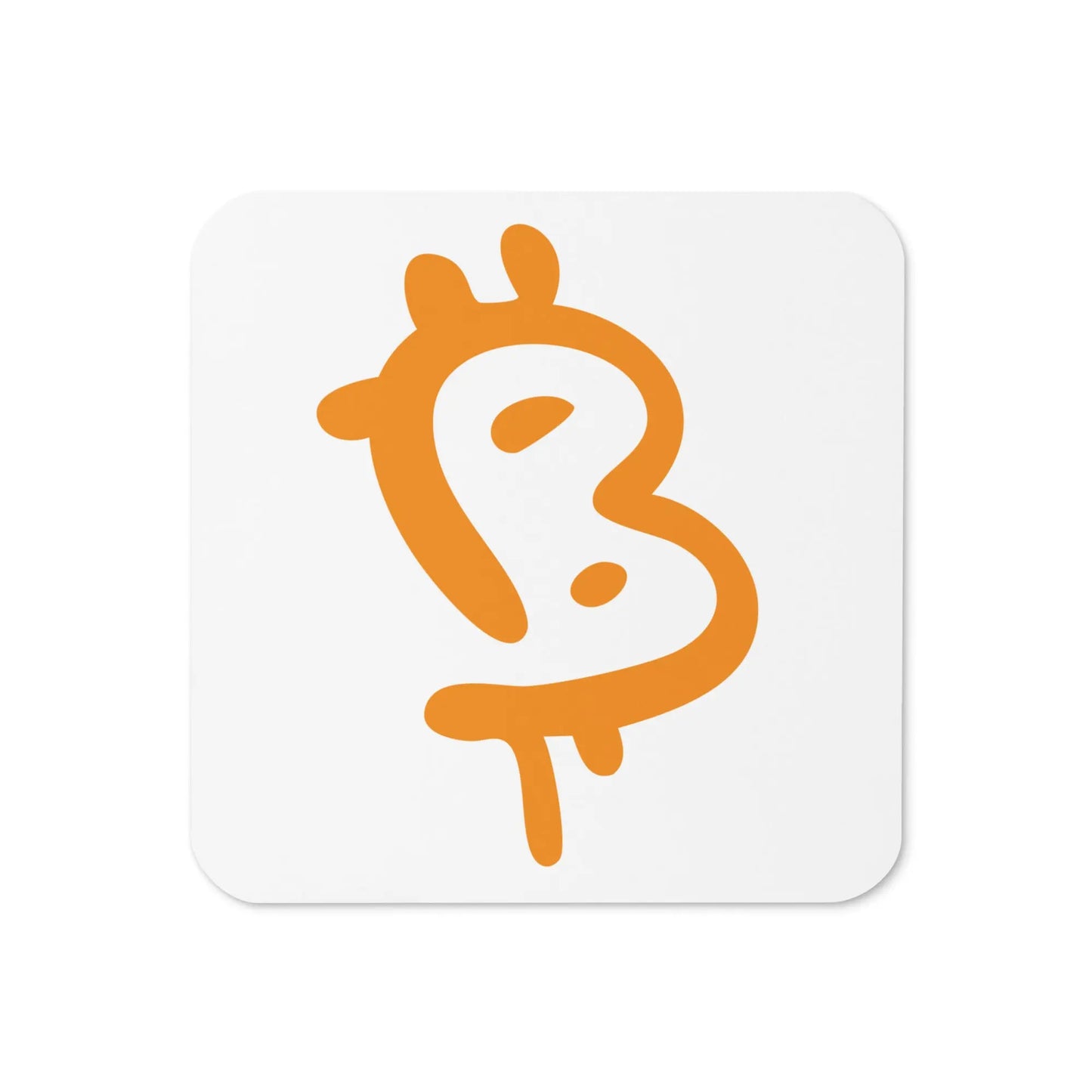 Top view Painted Style Bitcoin Bitcoin coaster – orange by BitPopArt