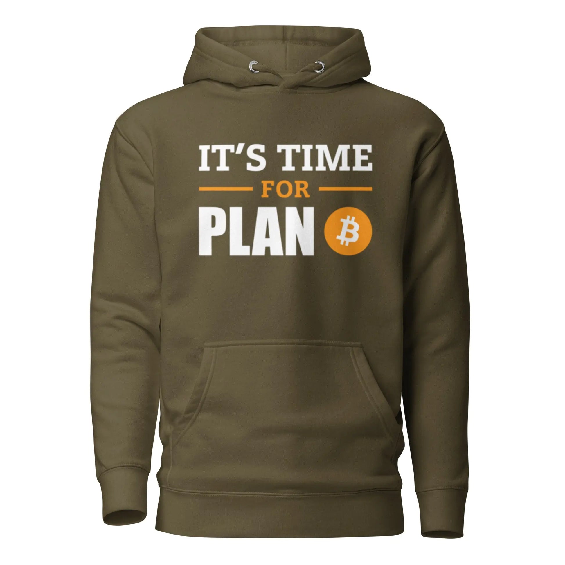 bitcoin hoodie - plan b - front view - green