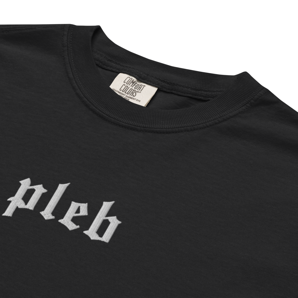 bitcoin t-shirt - pleb - embroidery close-up