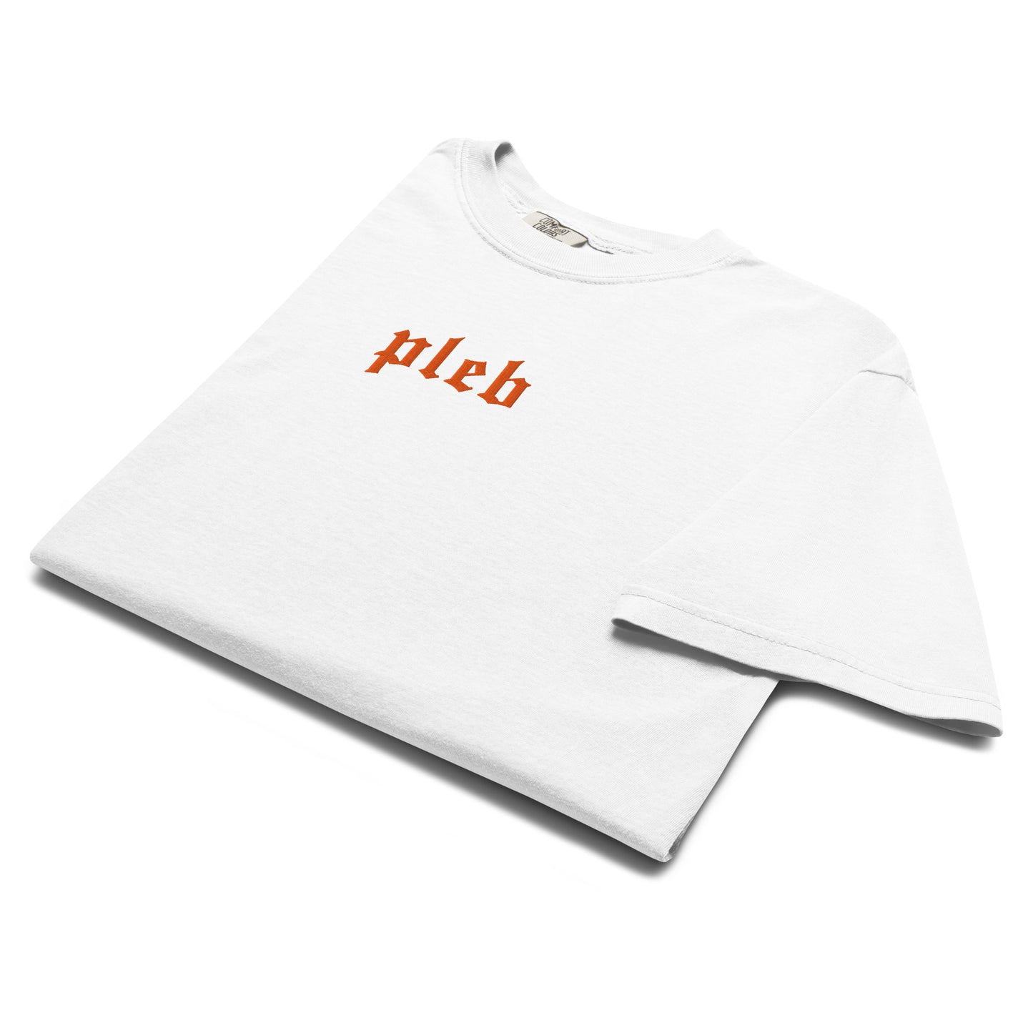 bitcoin t-shirt - pleb - folded view - white