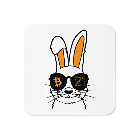 Rabbit 21 Bitcoin coaster by BitPopArt front view