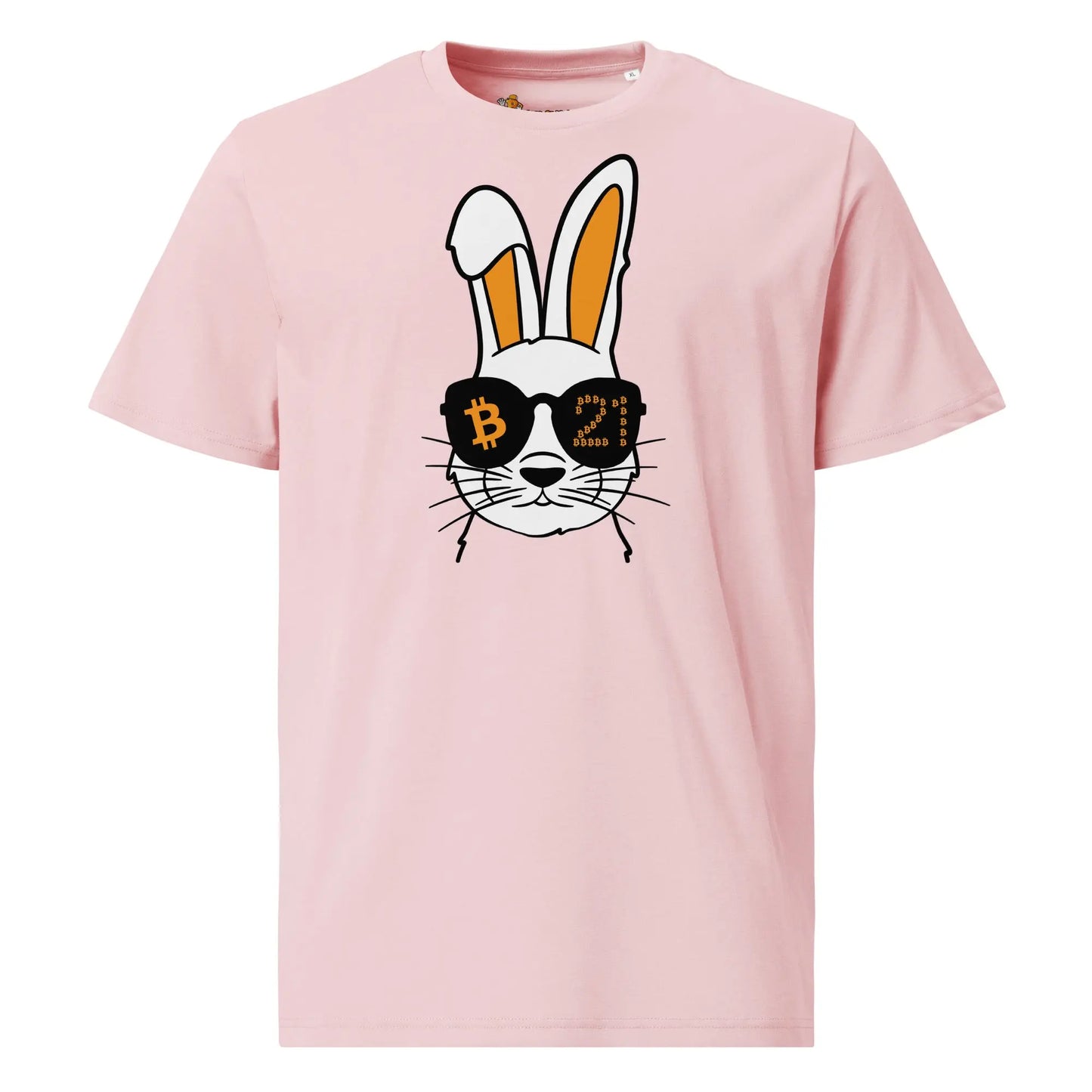 bitcoin t-shirt rabbit 21 front view pink