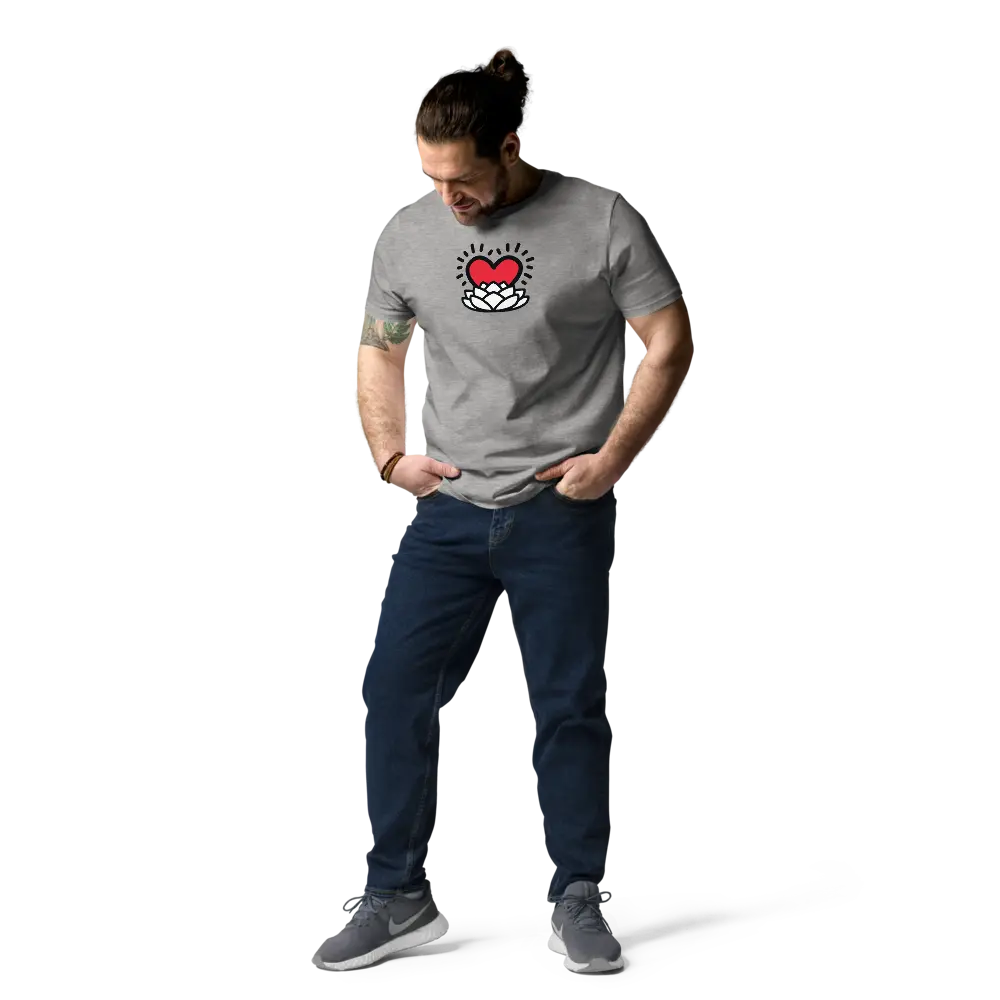 rebirth of love t-shirt - worn by male - grey color