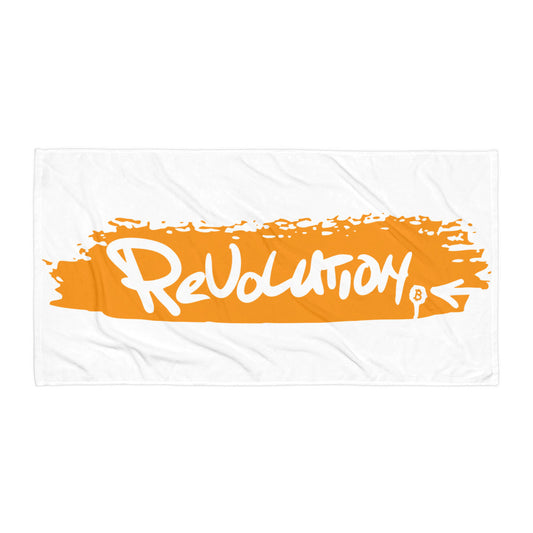 bitcoin beach towel - revolution - front view