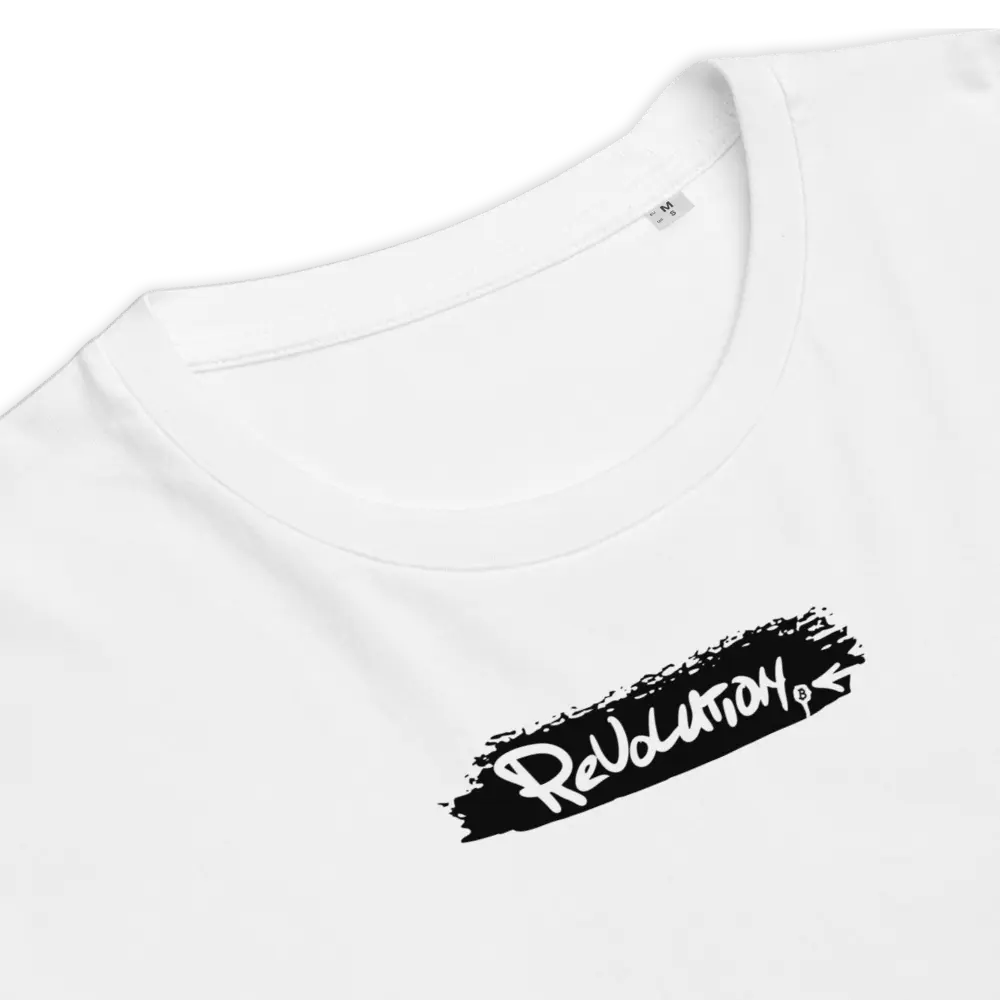 Bitcoin T-Shirt – Revolution by BitPopArt | Store of Value — design close-up