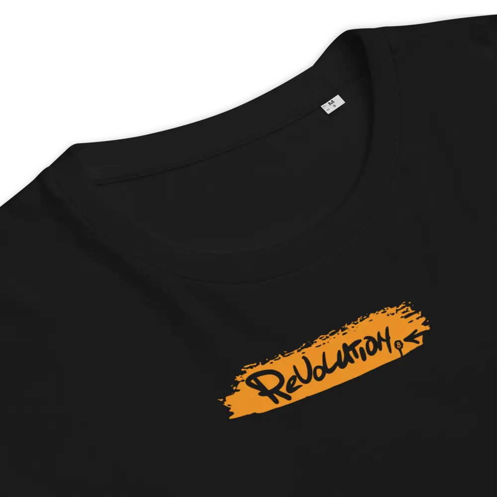 Bitcoin T-Shirt – Revolution by BitPopArt | Store of Value — flat lay