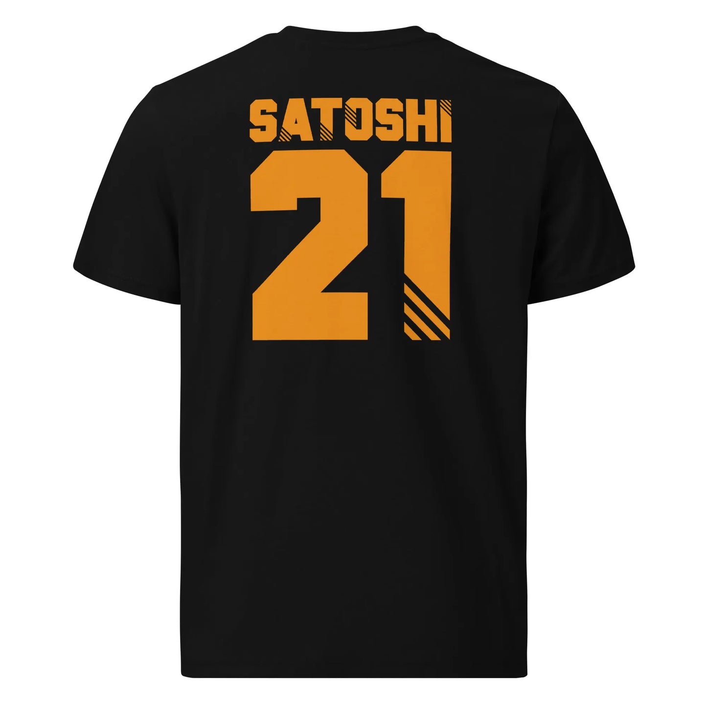 Bitcoin T-Shirt – Satoshi 21 - back view — black