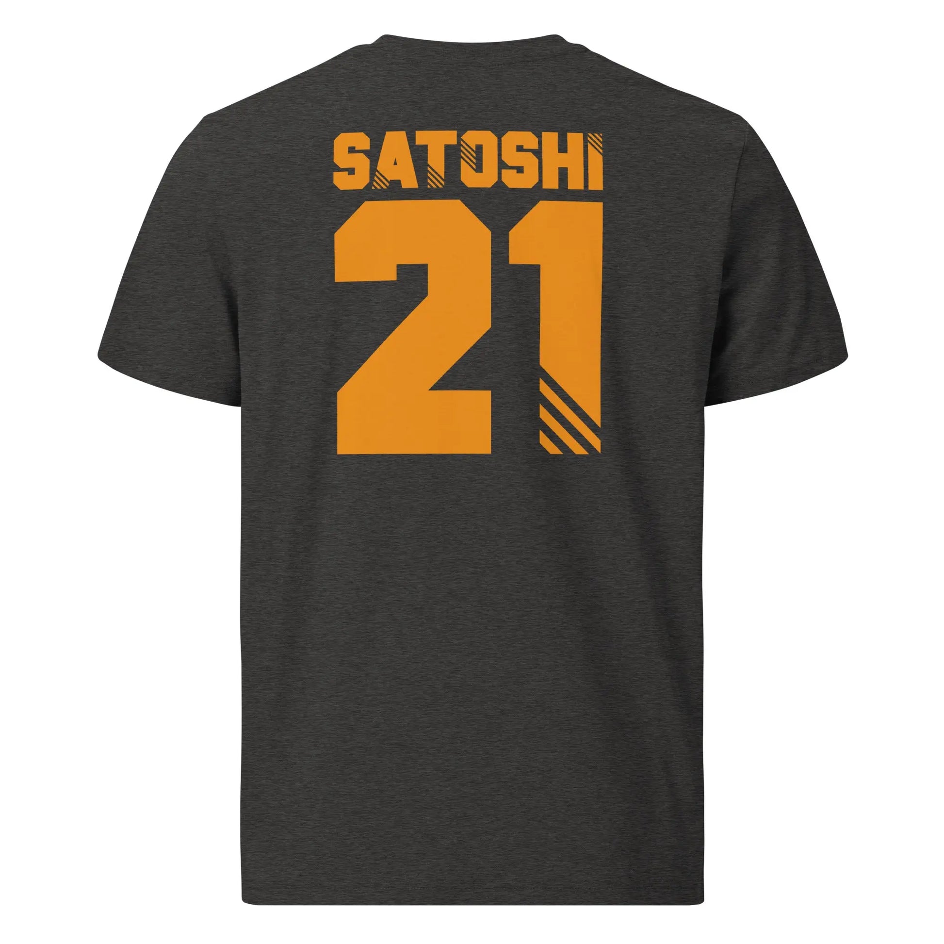 Bitcoin T-Shirt – Satoshi 21 - back view — grey