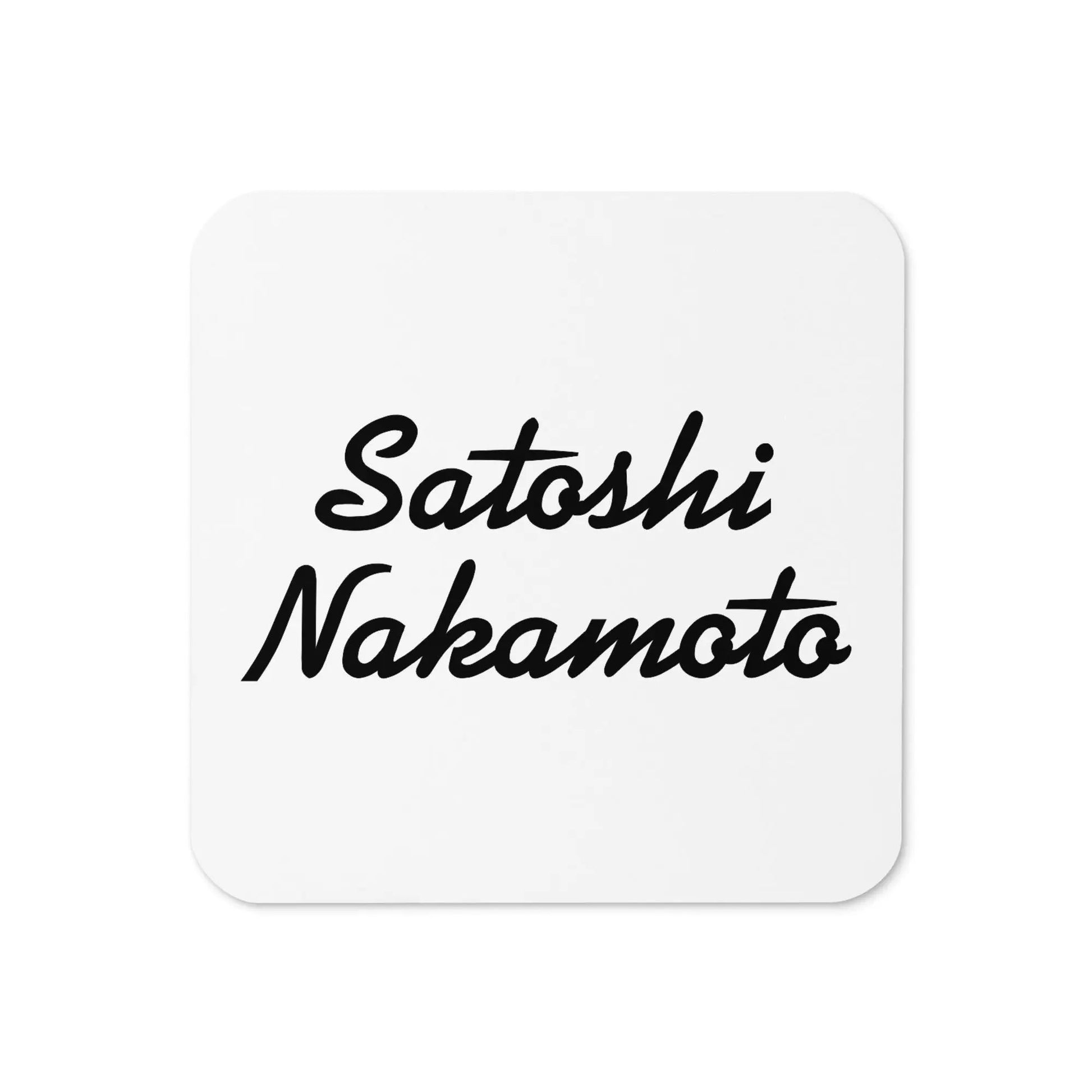 Satoshi Nakamoto Bitcoin coaster – top-down view
