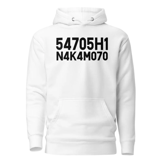 bitcoin hoodie - satoshi nakamoto design - front view