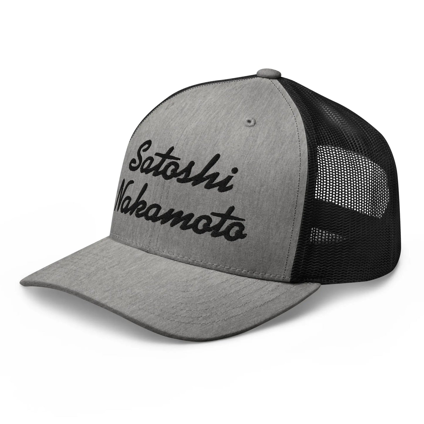 bitcoin trucker hat - satoshi nakamoto - side 