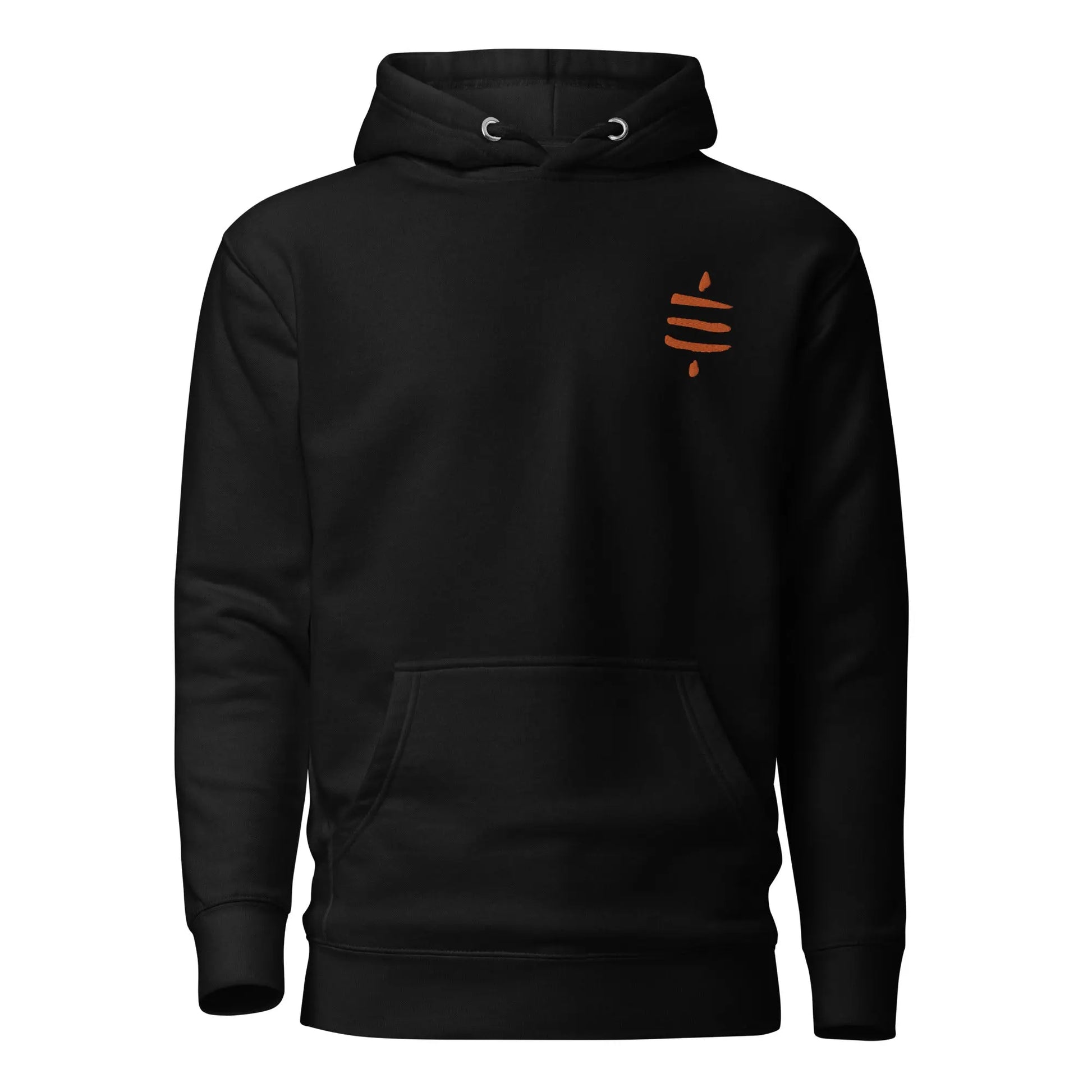 bitcoin hoodie - sats symbol - front view