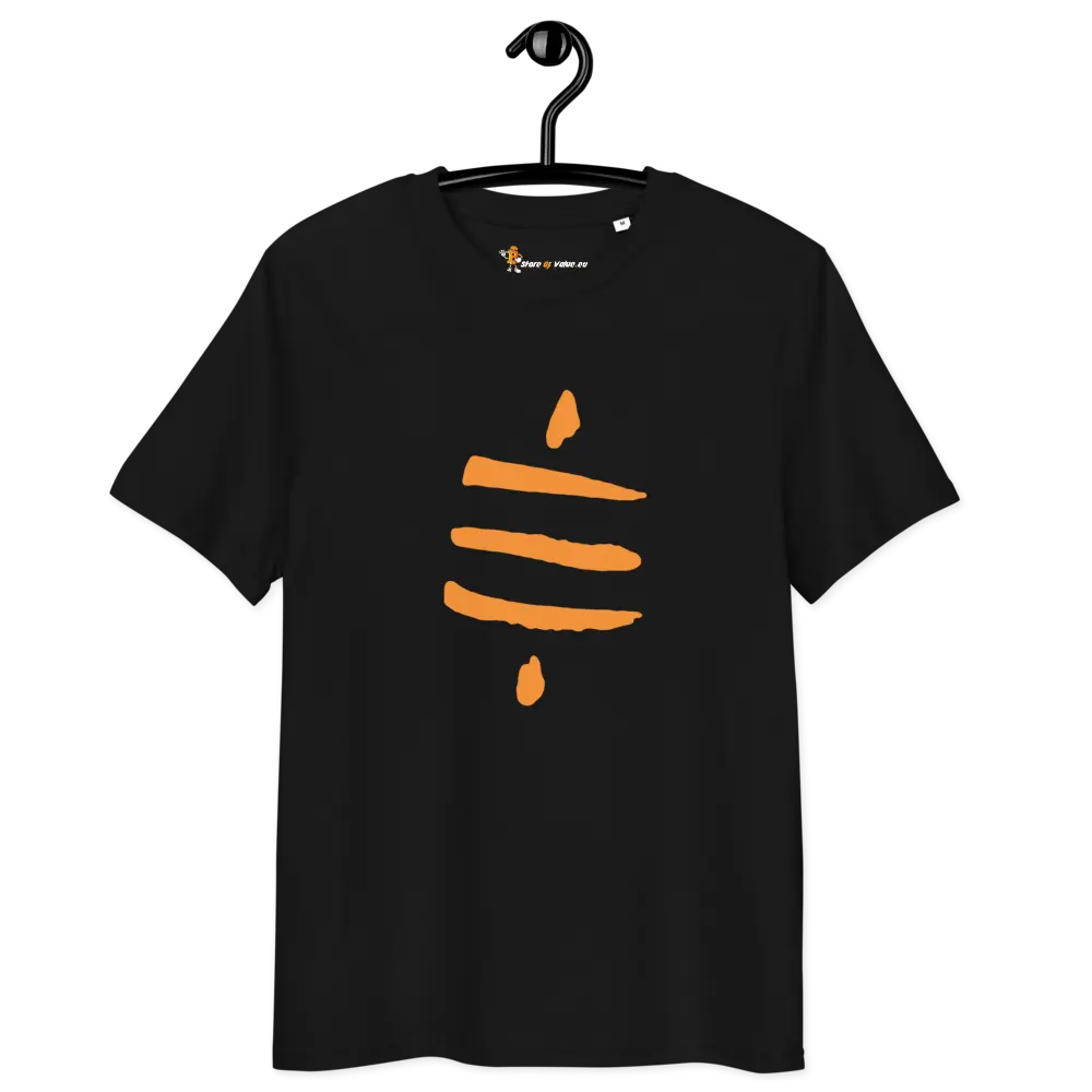 Bitcoin T-Shirt – Sats Symbol - on hanger - black