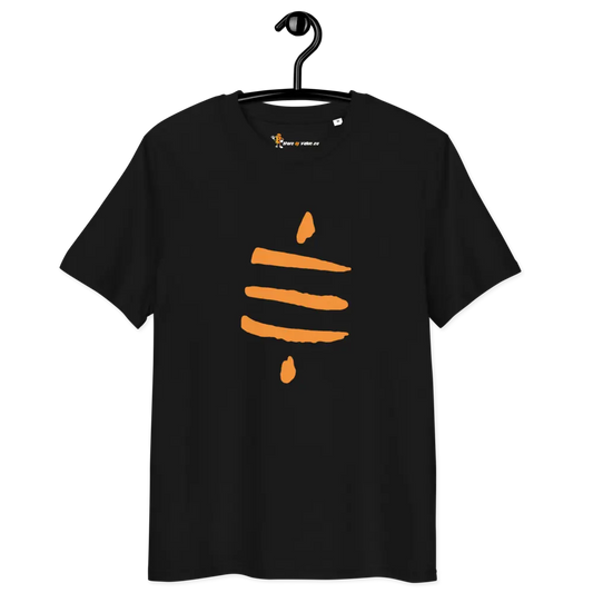 Bitcoin T-Shirt – Sats Symbol - on hanger - black