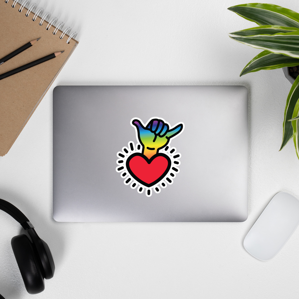 shakra sticker - applied on laptop