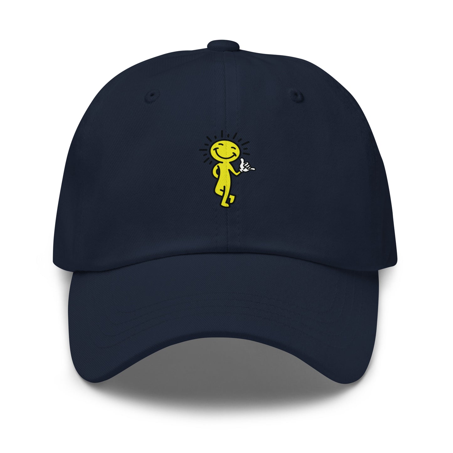 smiling sun hat - front view - navy