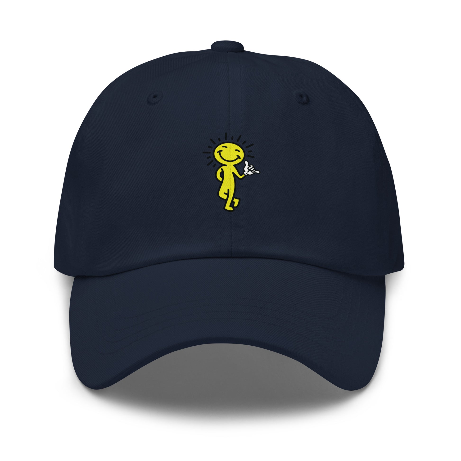 smiling sun hat - front view - navy