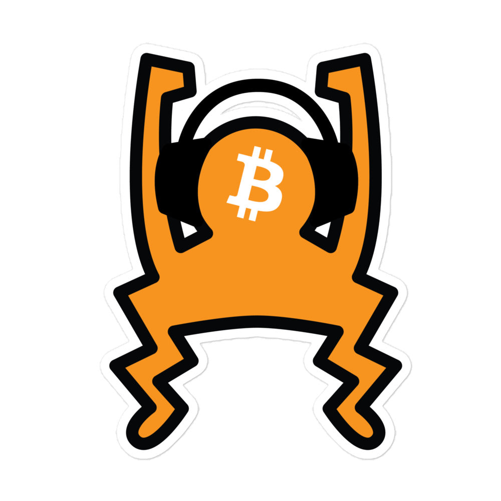 bitcoin sticker - sound money - close-up
