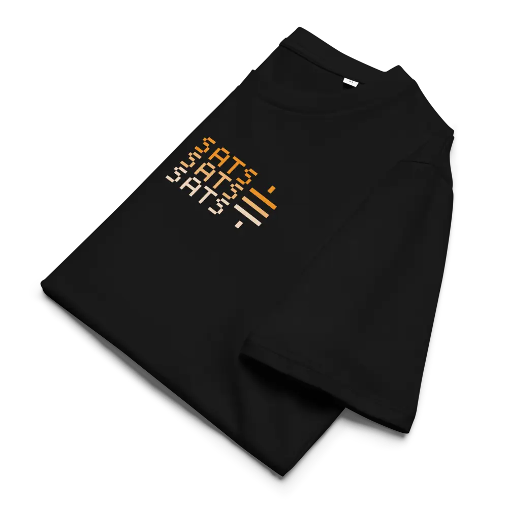 Bitcoin T-Shirt – Stack Sats - flat lay - folded