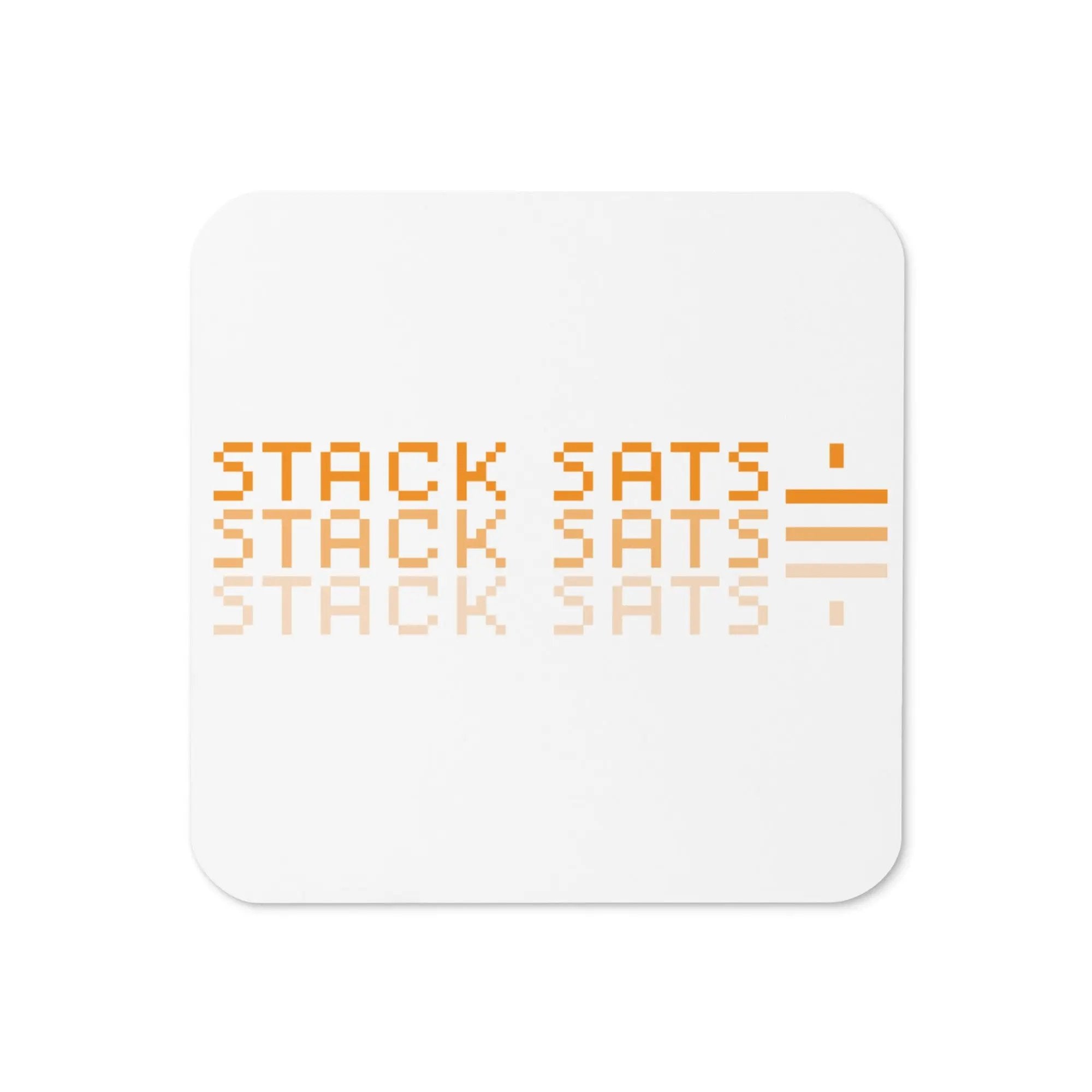 Bitcoin Coaster – Stack Sats Orange by BitPopArt | Store of Value