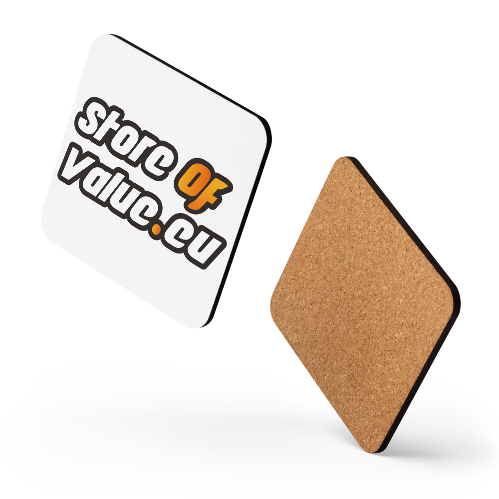 Store of Value.eu Bitcoin coaster floating layout