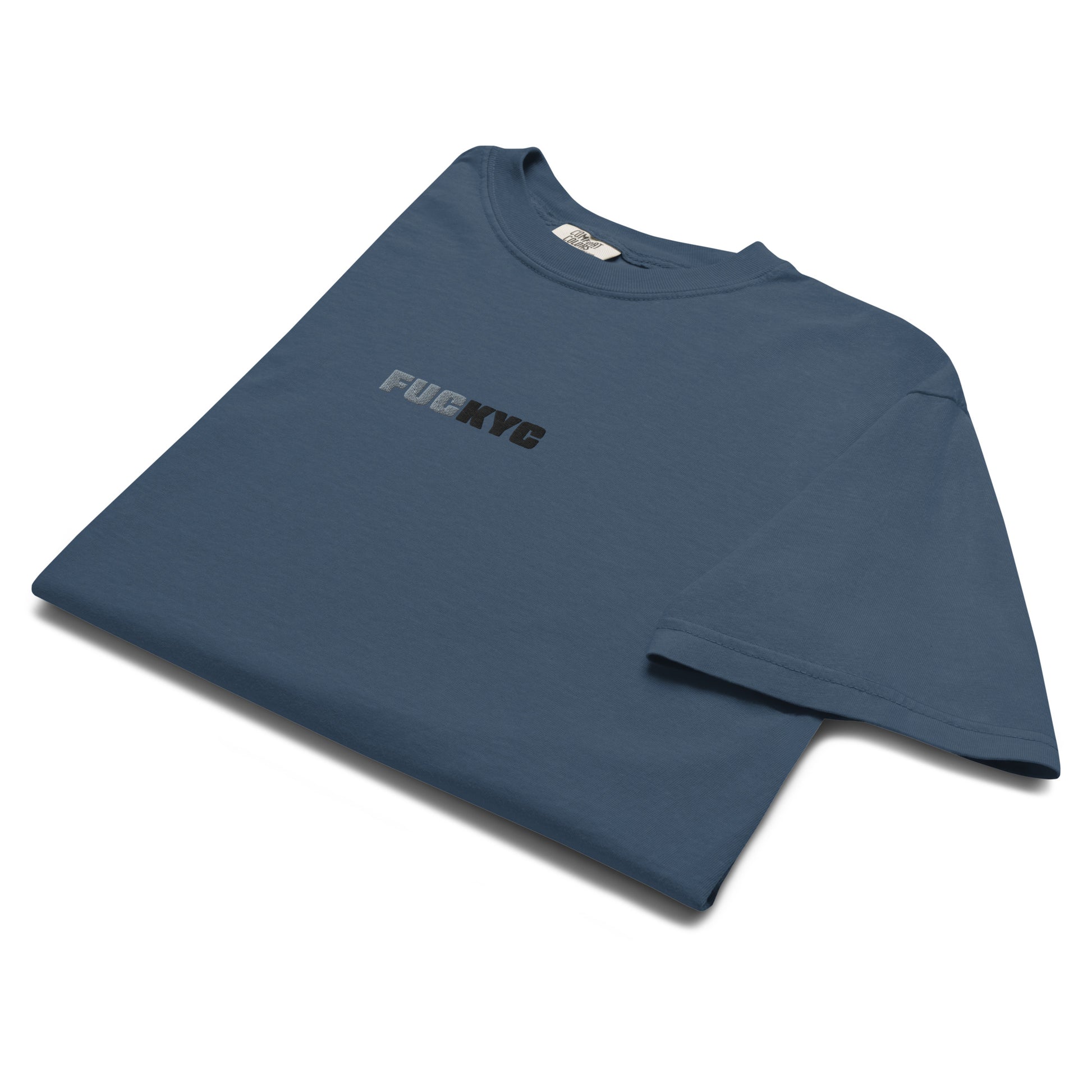 t-shirt - fuckyc - front view - midnight color